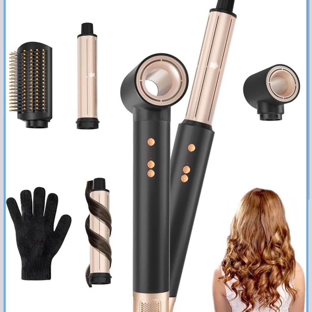 Black and Gold Hair Styling Tool Set